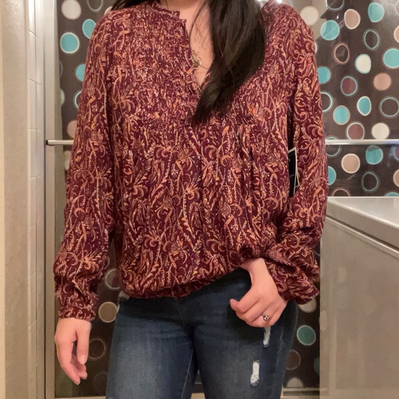 NWT Lucky Brand Blouse / Size M - Picture 1 of 6